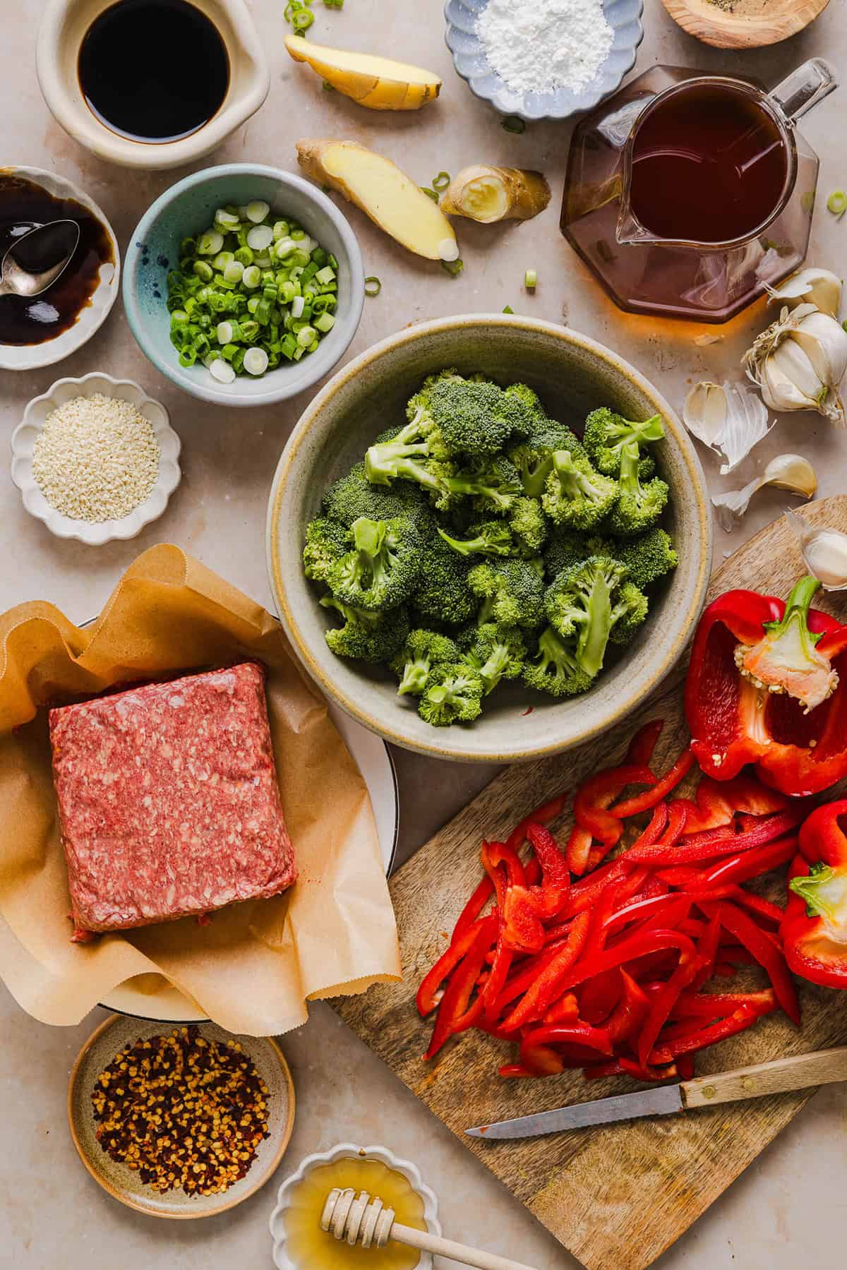 These Healthy Mongolian Ground Beef Bowls are quick, easy, and ready in just 20 minutes! Made with a sweet and savory sauce, this high-protein dinner is perfect for busy weeknights or meal prep.